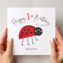 Personalised 1st / 2nd Birthday Card: Ladybird Design, thumbnail 1 of 6