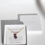 February Birthstone Amethyst Crystal Necklace, thumbnail 3 of 4