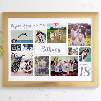 Personalised 18th Birthday Photo Collage, 11 of 12