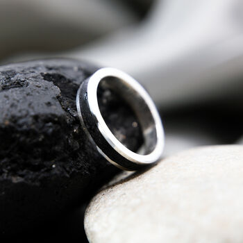 Your Own Charcoal Keepsake Memory Silver Ring, 3 of 8