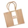 Personalised Square Stripe Jute Shoulder Beach Shopper Tote Bag, thumbnail 7 of 7