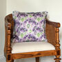 Pine Lanterns Patterned Fringe Cotton Cushion, thumbnail 2 of 8