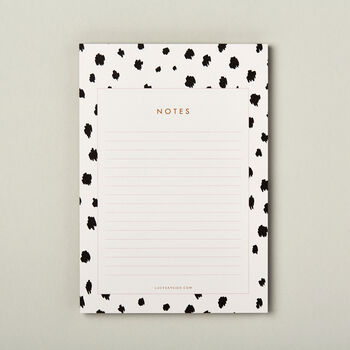 A5 Desk Notepad, Mustard Leopard Print, 7 of 9