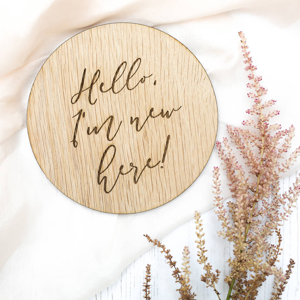 Image of Wooden Milestone Card