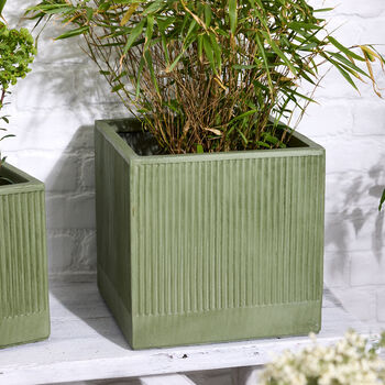 Agri Green Ribbed Planter, 2 of 10