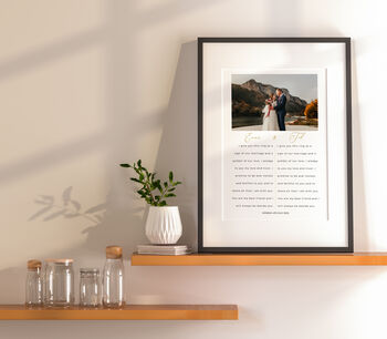 His And Her Vows Photo Print, 2 of 4