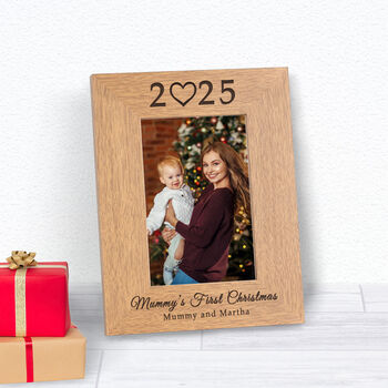 Personalised Mummy's First Christmas Picture Frame, 2 of 4
