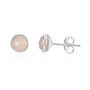Savanne Sterling Silver And Pink Chalcedony Studs, thumbnail 3 of 4