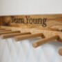 Engraved Oak Welly Boot Rack, thumbnail 5 of 8