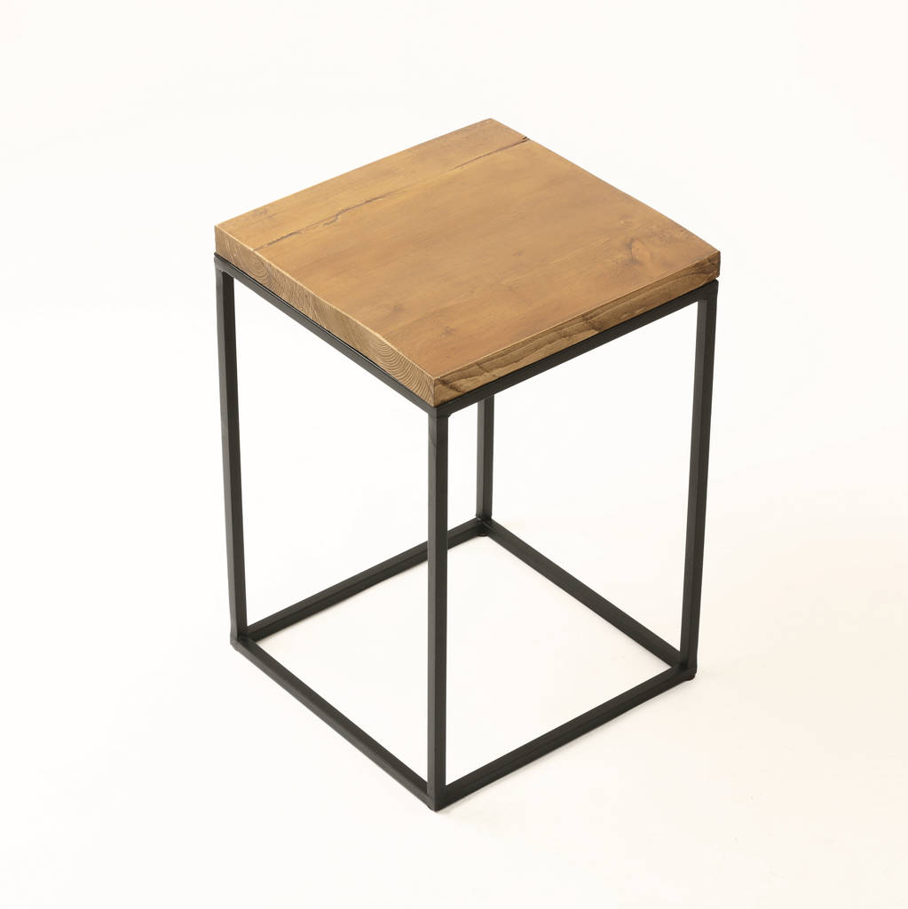 Rectangular Wooden Side Table, 1 of 2