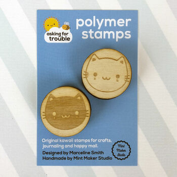 Kawaii Cats Polymer Stamp Set, 5 of 8