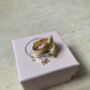 Adjustable Gold Vine Leaf Ring, thumbnail 4 of 6