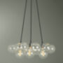 Silver Bubble Chandelier Light Three Point, thumbnail 3 of 8