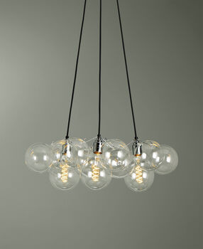 Silver Bubble Chandelier Light Three Point, 3 of 8