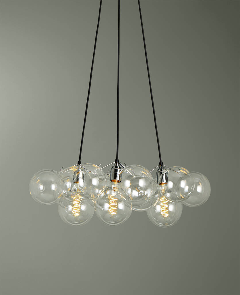 Silver Bubble Chandelier Light Three Point By Dowsing & Reynolds ...