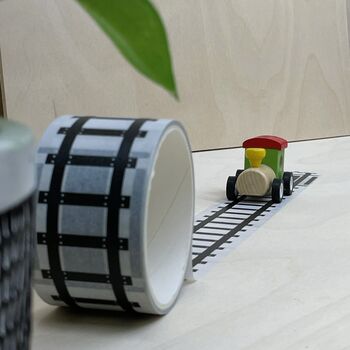 Personalised Wooden Train With Tape Track, 2 of 4