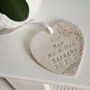 The New Floral Ceramic Wedding Hanging Heart, thumbnail 1 of 5