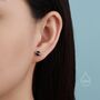 Genuine Blue Sandstone Planet Stud Earrings, thumbnail 8 of 12