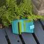 Personalised Small Navy Muticolour Leather Purse Wallet Rfid Protected, thumbnail 4 of 10