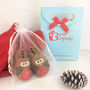 Personalised Rudolph Christmas Baby Shoes, thumbnail 5 of 5