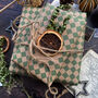 Green Harlequin Pattern Paper Fibre Wrapping Paper, thumbnail 6 of 9