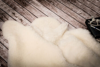 Sheepskin Natural Baby Lambskin Wool Pure White, 4 of 6