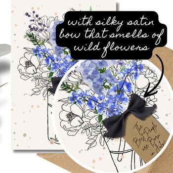The Best People Are Born In July Larkspur July Birth Flower Birthday Card, 3 of 12