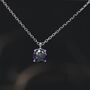 Sterling Silver Mystic Black Cz Pendant Necklace, thumbnail 1 of 10