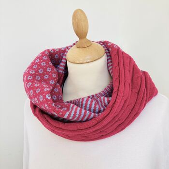 Pink Woolly Snood/ Scarf, 9 of 9
