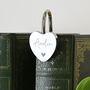 Personalised Engraved Heart Bookmark Gift For Her, thumbnail 1 of 5