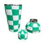 Aqua Chequered Cocktail Shaker, thumbnail 2 of 2