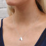 Personalised Birthstone Initial Tag Necklace, thumbnail 2 of 6