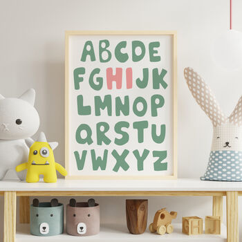 Children's Alphabet 'Hi' Typography Print, 2 of 6
