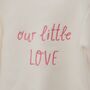 Personalised Little Love White Cardigan, thumbnail 4 of 5