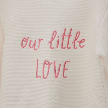 Personalised Little Love White Cardigan, 4 of 5