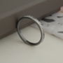 Oxidised Bark Texture Silver Stacking Ring, thumbnail 1 of 3