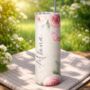 Personalised Pink Flowers Insulated Tumbler Bottle, thumbnail 2 of 6