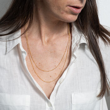 Barbican Beaded Chain In Silver Or Gold Plated, 7 of 9