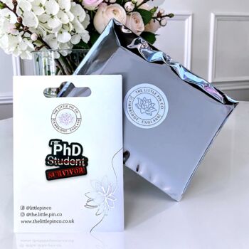 Phd Survivor Academic University Graduation Enamel Pin, 2 of 9
