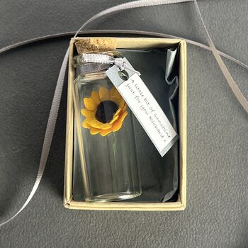 Miniature Personalised Sunflower In A Bottle Keepsake, 2 of 12
