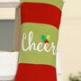 Personalised Christmas Cheer Striped Knit Stocking, thumbnail 7 of 8