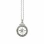 Travel Safe Outline Compass Personalised Necklace, thumbnail 8 of 9
