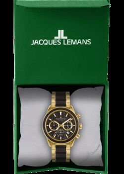 Jacques Lemans Wooden Plated Chronograph Bracelet Watch, 7 of 12