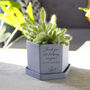 Personalised Thank You Hexagon Plant Pot For Teachers, thumbnail 4 of 7