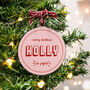 Personalised Retro Style Christmas Bauble, thumbnail 1 of 3