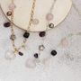 Statement Chain Necklace With Pink And Purple Gemstones, thumbnail 3 of 7