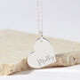 Personalised Name Silver Plated Heart Valentines Necklace, thumbnail 4 of 12