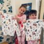 Colour Me In Kids Christmas Pyjamas With Pens, thumbnail 2 of 10