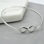 Sterling Silver Infinity Bangle, thumbnail 1 of 6