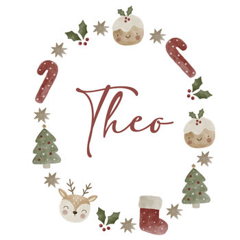 Personalised Christmas Sack Wreath, 4 of 4